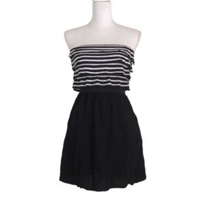 Target tube dress black and white strapless mini